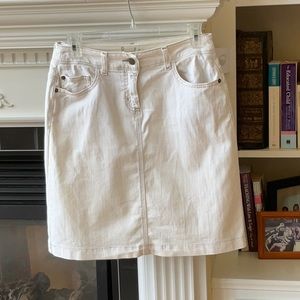 Boden off-white denim skirt